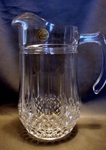 Cristal d&#39;Arques Longchamp Crystal Pitcher 9&quot; Plus Two Matching Water Glasses Be - £23.56 GBP