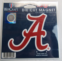 NCAA Alabama Crimson Tide 4 inch Auto Magnet Die-Cut Logo by WinCraft - £11.18 GBP