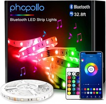 Phopollo Led Strip Light, 32.8Ft Led Light Strips With Remote And App,, ... - £23.46 GBP