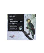 BRUSTRO Artists Watercolour Pencil |Set of 24 (in Elegant tin Box)|Ideal... - $58.99