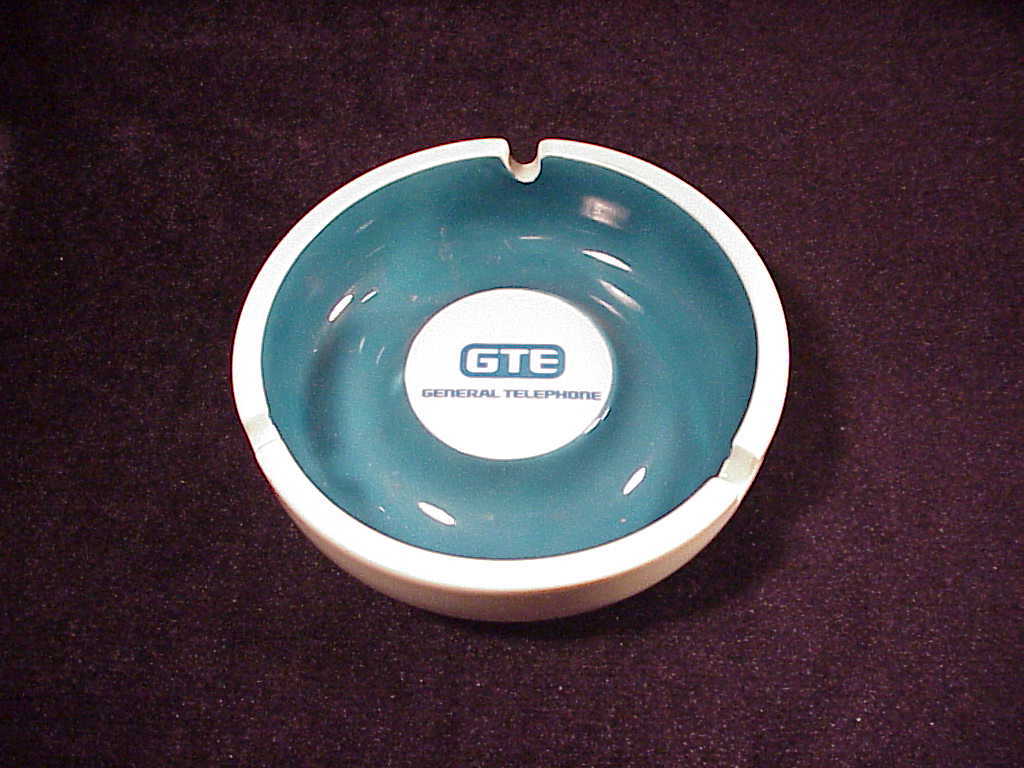 GTE General Telephone and Electronics Corporation Ceramic Ashtray - $8.95