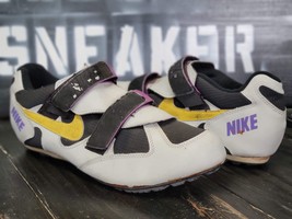 Vintage 1992 Nike Black/Gray/Purple Biking Cycling Shoes 184009-070 Men 13 - £65.44 GBP