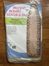 NOS Vintage Teflon Ironing Board Cover &amp; Pad Sunflower USA The Ironees C... - $410.40 MXN
