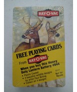 NEW SEALED 1983 RAY-O-VAC  VINTAGE DEER LOGO PLAYING CARDS - $24.42 CAD