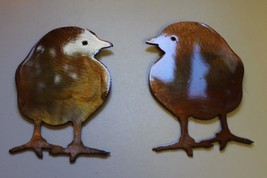 Baby Chick Pair - Metal Wall Art - Copper 5&quot; x 3&quot; - £15.58 GBP