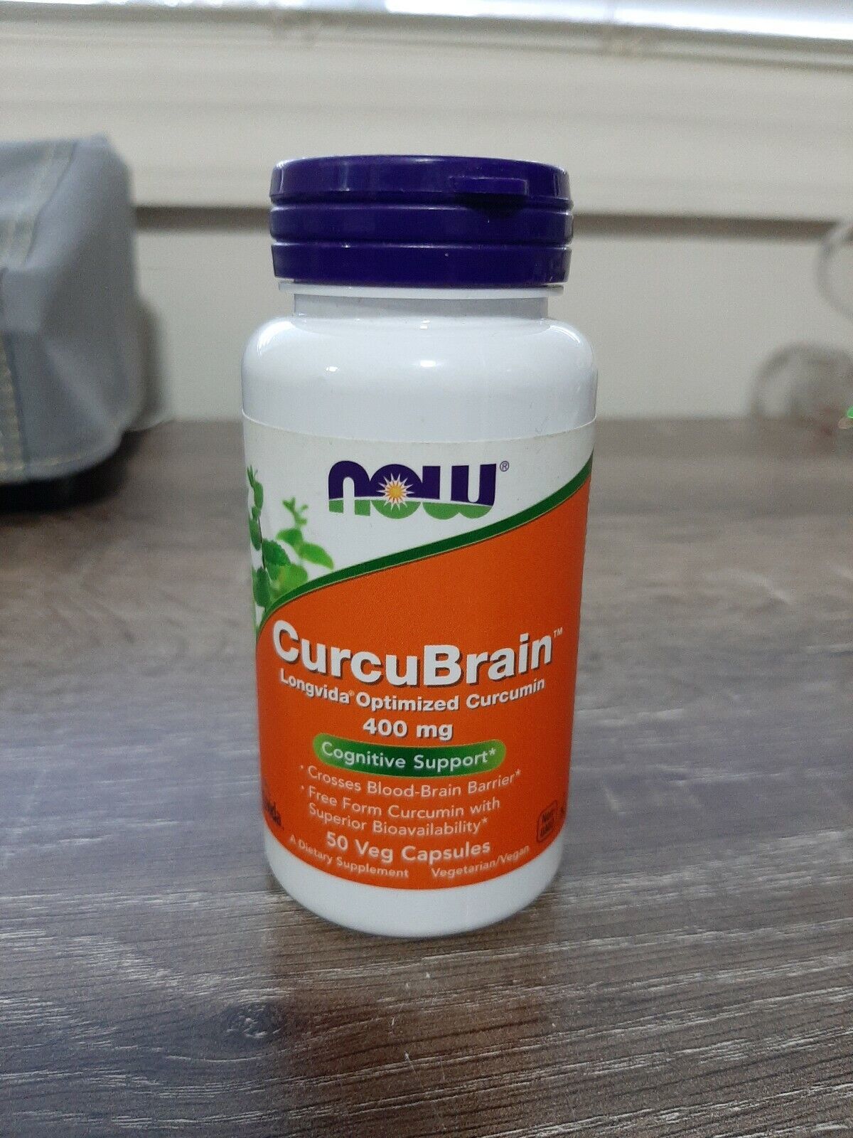 Primary image for NOW CurcuBrain 400 mg 50 Veg Capsules - NEW