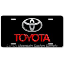 Toyota Inspired Art Red/Gray on Black FLAT Aluminum Novelty License Tag ... - £14.11 GBP