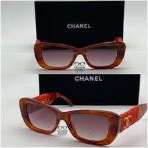 NIB Chanel CH5514 C.622/S6 Red Tweed Sunglasses w/ Gold CC Logo – 100% Auth - $303.80