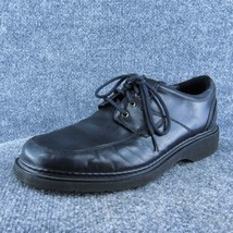 Clarks  Men Sneaker Shoes Black Leather Lace Up Size 9 Medium - £27.37 GBP