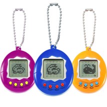 3 Pieces Virtual Electronic Pets Keychain Game Key Electronic Toys Nos - £13.56 GBP