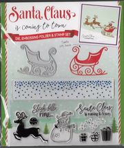 Santa Claus Is Coming To Town Die, Embossing Folder &amp; Stamp Set. - €5,18 EUR