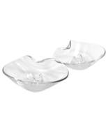 Fostoria Contour Flora Candle Ashtrays Mid Century Modern Glass Clear Se... - £19.38 GBP