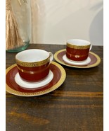 Gold buffet espresso cup and saucer set of 2 - $554.45 MXN