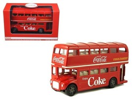 1960 Routemaster London Double Decker Bus Red &quot;Coca-Cola&quot; 1/64 Diecast M... - £23.43 GBP