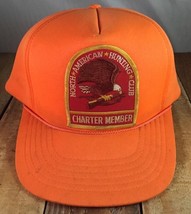 North American Hunting Club Charter Member Trucker Hat Hunter Orange Vintage - £15.56 GBP