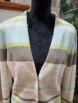 Bloomingdales Basler Multicolor Polyester Long Sleeve Casual Jacket Blaz... - $58.00