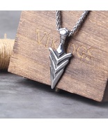 Spear Necklaces Stainless Steel Vikings Odin&#39;s Gungnir Pendant Men&#39;s Jew... - £13.39 GBP+