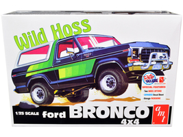 Skill 2 Model Kit Ford Bronco 4X4 &quot;Wild Hoss&quot; 1/25 Scale Model by AMT - £40.92 GBP