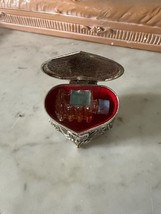 Vintage PAT JAPAN MINI silver box w/bottle of perfume Balcon Fleuri Pari... - $93.10