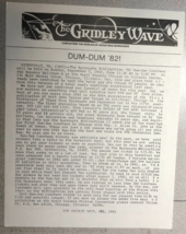 THE GRIDLEY WAVE #85 (1982) 2-page Edgar Rice Burroughs Tarzan fanzine - $273.47 MXN