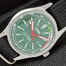 Vintage Oris Winding Swiss Refurbished Mens Wrist Green Watch 558c-a297174-6 - £15.64 GBP