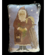 Vintage Santa Pillow Folk Art Primitive Country Style Small Sitter Shelf... - $33.44
