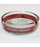 VINTAGE CAESARS PALACE CASINO CLEAR GLASS ASHTRAY WITH RED ATLANTIC CITY... - €8,27 EUR