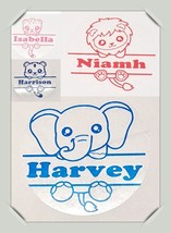 Personalised Stickers Labels Children Splited Animals Round  Transparent... - £1.08 GBP+