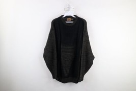 Vintage 80s Streetwear Mens XL Geometric Chunky Cable Knit Crewneck Sweater - $59.35