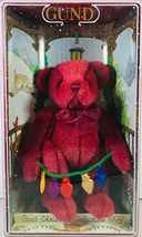 Gund Yulebeary Christmas Bear 8899 Box Plush Maroon Lights 9&quot; Holiday Gift 1999 - £13.41 GBP