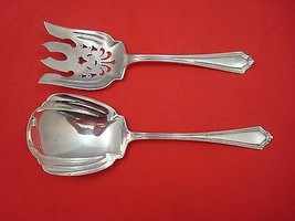Plymouth by Gorham Sterling Salad Serving Set 2pc Flat Handle All Sterling 9" - $305.91
