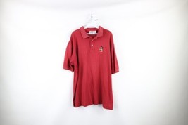 Vintage Disney Mens XL Faded Mickey Mouse Collared Golf Polo Shirt Red Cotton - £27.21 GBP