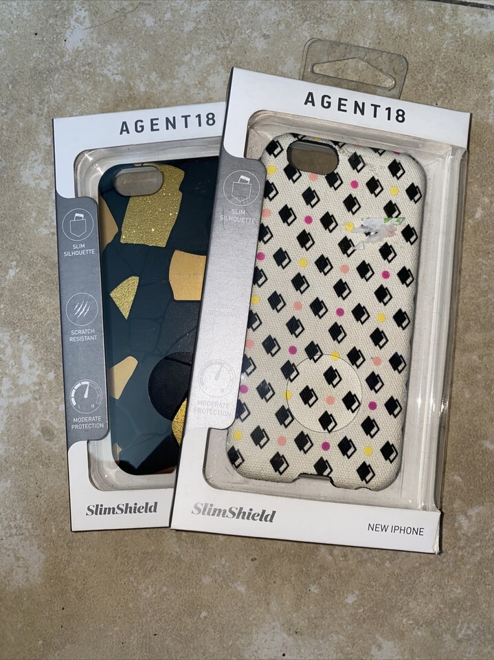 2 pk Cover Fitted Case Slim Shield  iPhone6 Agent18 Dots Fabric Protective - $16.70