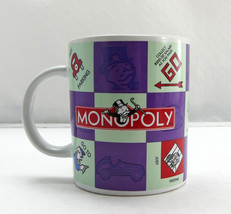 Monopoly Board Game Mug - Purple, Red, Mint Green Coffee Tea Cup - Hasbro 2002 - £7.40 GBP