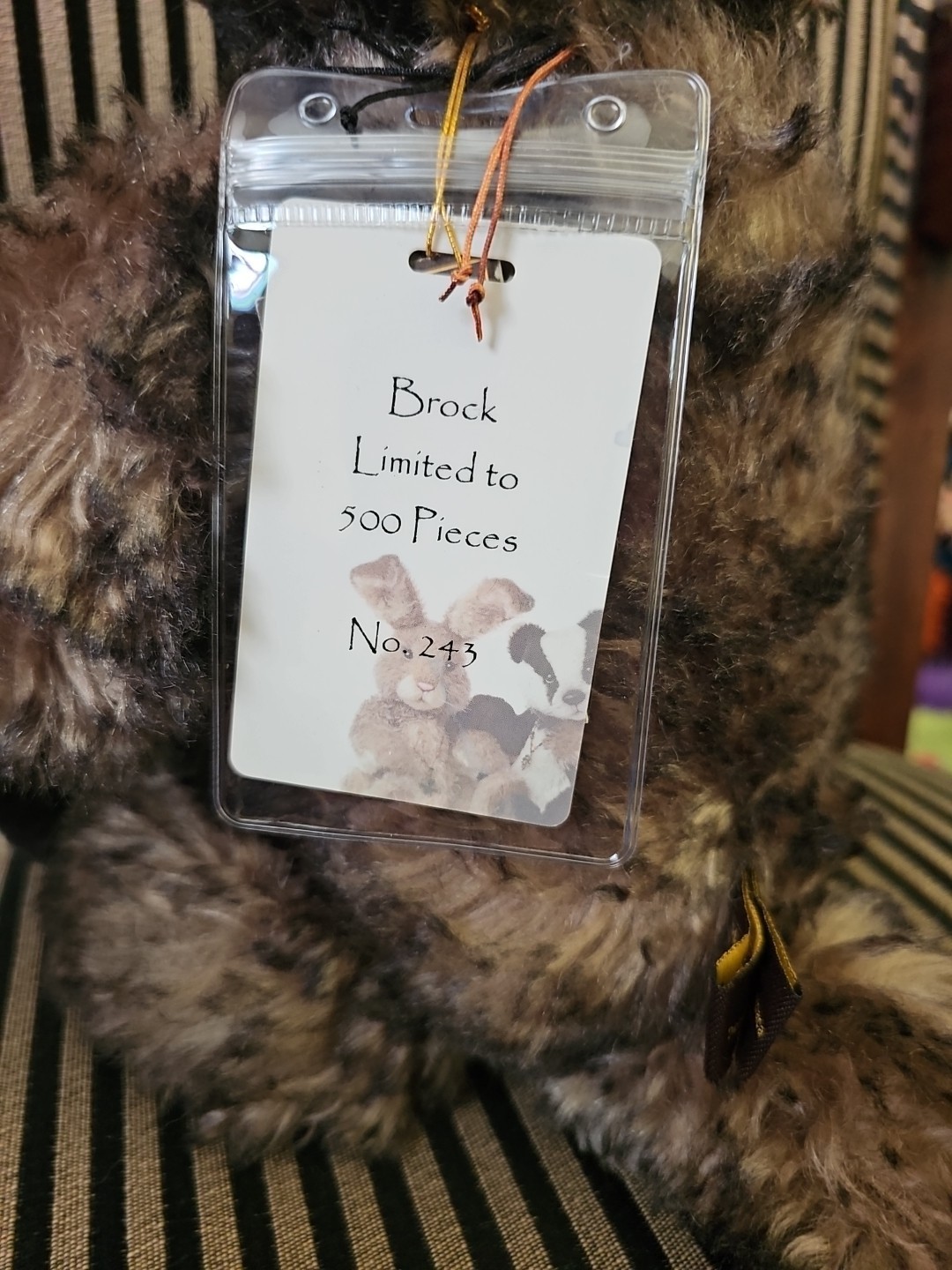 Charlie Bears Brock Badger Isabelle Collection Mohair Plush Limited Edition  Item image 4