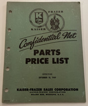 1949 Kaiser Frazer Parts Price List Manual Original Book Vintage - $13.25