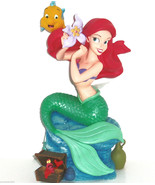 Disney Princess Ariel Music Box Little Mermaid Flounder  Figurine Theme ... - £134.67 GBP