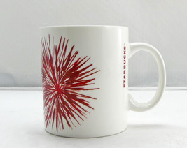 Starbucks Red Flower Starburst on White Mug - 2014 Starbucks Coffee Comp... - $9.45