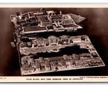 RPPC Airplane View Ellis Island New York NY UNP Postcard Q23 - $4.90