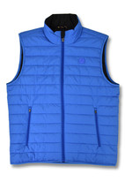 Brooks Brothers Men&#39;s Blue Black Reversible Down Vest Jacket, X-Large XL... - $58.86