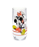 Disney Mickey And Minnie Mouse Drinking Glass 6&quot; Tall 15 oz Vintage - £9.47 GBP