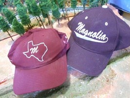 Lot: 2 Magnolia Texas Baseball Caps; Sports Fan Memorabillia Hats, Pre-Owned - £11.72 GBP