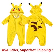  Pokemon-Go-Toddlers-Infant-Baby-Boy-Girls-Coat-Pikachu-Outfit-Jumpsuit-Romper   - £14.92 GBP+