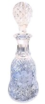 Starburst Liquor Bell Shaped Decanter Bottle W/Stopper 11&quot; Clear Glass - €6,83 EUR