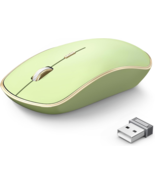 JOYACCESS 2.4G Portable Slim Wireless Silent Mouse, Light Green - $29.56