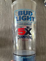New England Patriots 5X Champion Bud Light - Authentic - &quot;LIGHT-UP&quot; Plastic Cup - £19.70 GBP