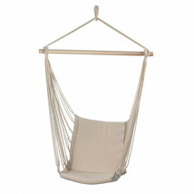 New Cotton Hammock Swing Hanging Chair Outdoor Patio Yard Garden Furniture - £39.77 GBP