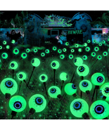 6 Pack of Green Halloween Decorations Outdoor Solar Eyeball Lights - $1,064.87 MXN