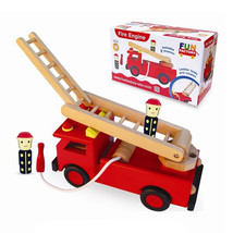 Fun Factory My Wooden Fire Engine Truck Playset - £46.93 GBP