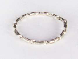 Dainty Pretty Vintage Sterling Silver Artisan Twist Band Ring - Sz. 8 - £19.70 GBP